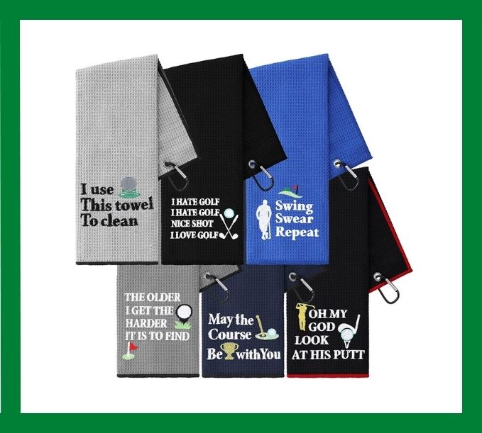 6 pack funny golf towels