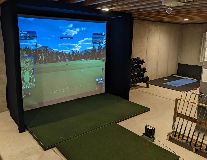 golf simulator basement