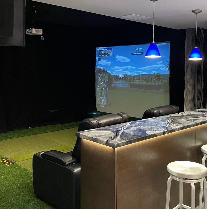 Indoor golf bar