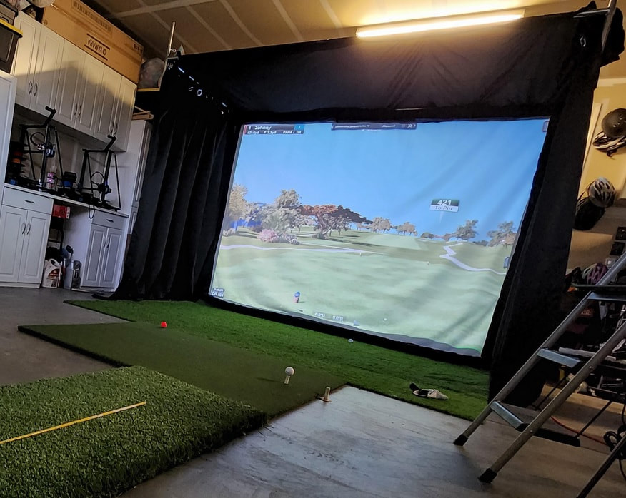 garage golf simulator