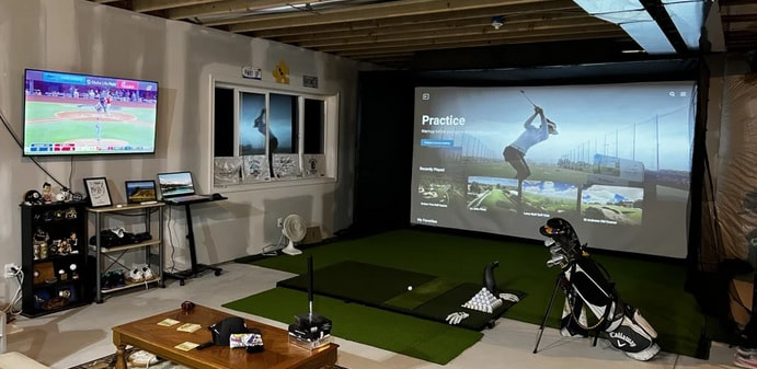 basement golf simulator idea