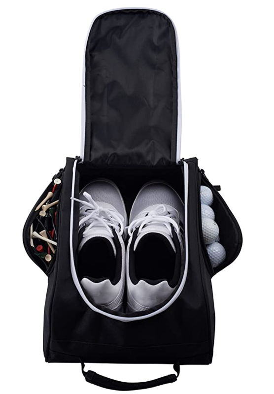 golf shoe bag with side pockets