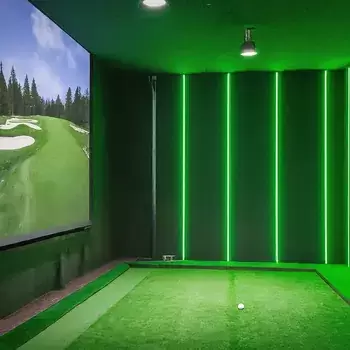 Golf simulator lighting kit